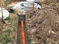 Облаштування каналізації в будинку в Рудиках